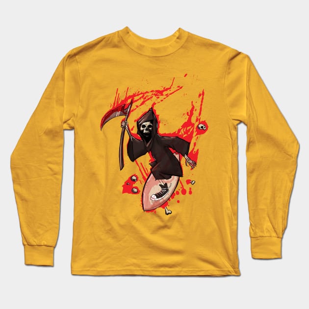 satanic surfer Long Sleeve T-Shirt by sebstadraws